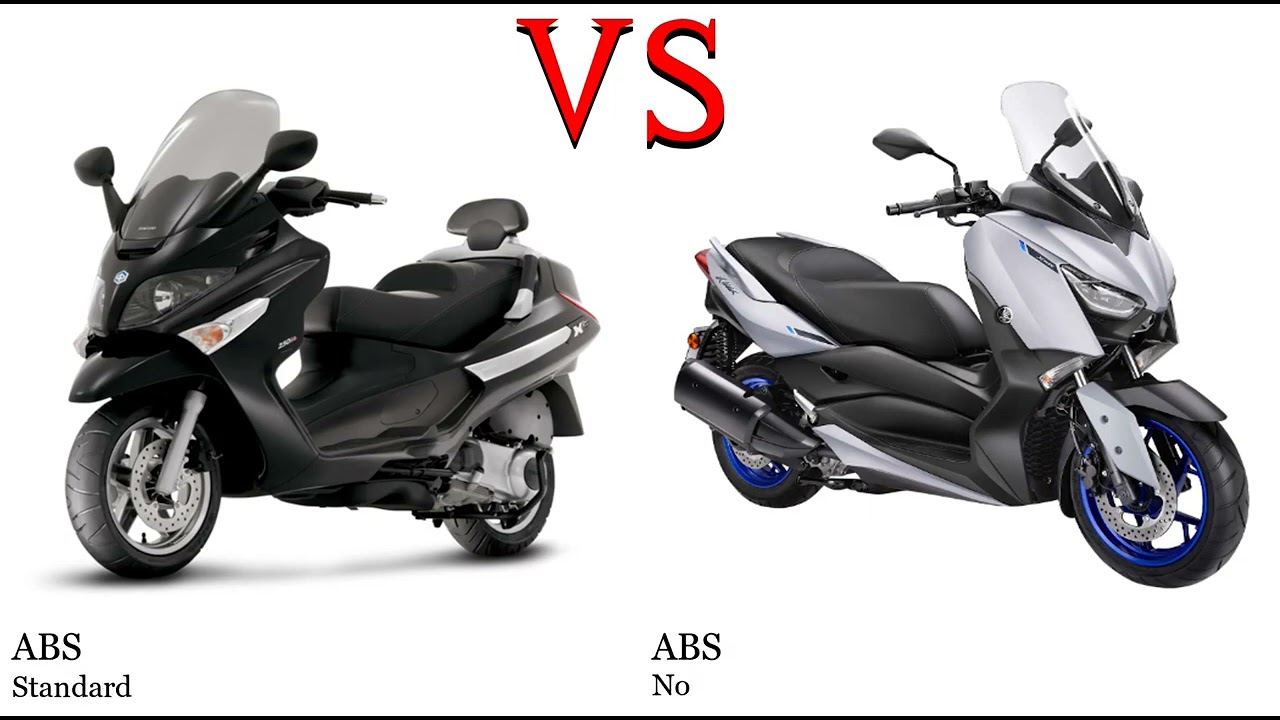 Piaggio XEvo 250 vs Yamaha X Max 250 Test specification comparison