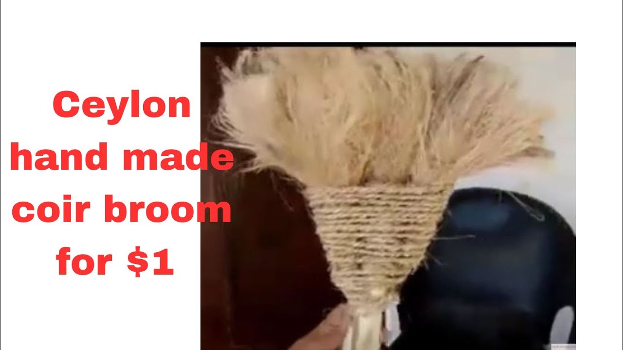 Ceylon hand made coir broom for $1/How to make coir  Broom
