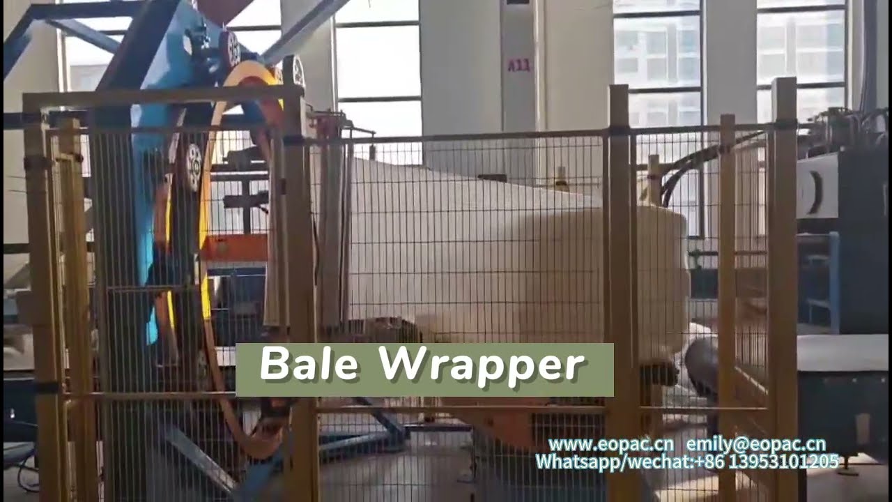 Waste Bale Wrapper, Bale Stretch Wrapping Machine