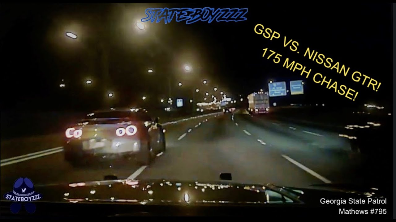 INSANE CHASE! Nissan GTR Takes The Georgia State Patrol On 175MPH Pursuit!