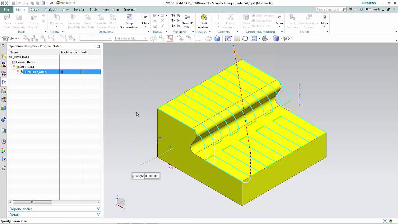 Undercut Machining in NX CAM