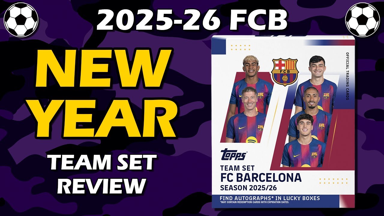 Обзор набора карточек Topps FC Barcelona Team Set Soccer Box сезона 2025-26