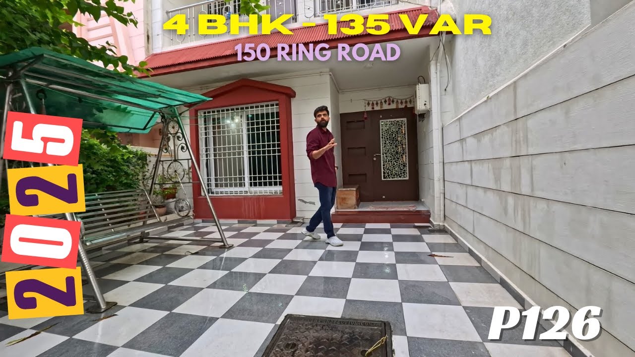 135 VAR || RAJKOT BUNGALOW || FOR SALE || 4BHK || FULLY LOADED || 20*61