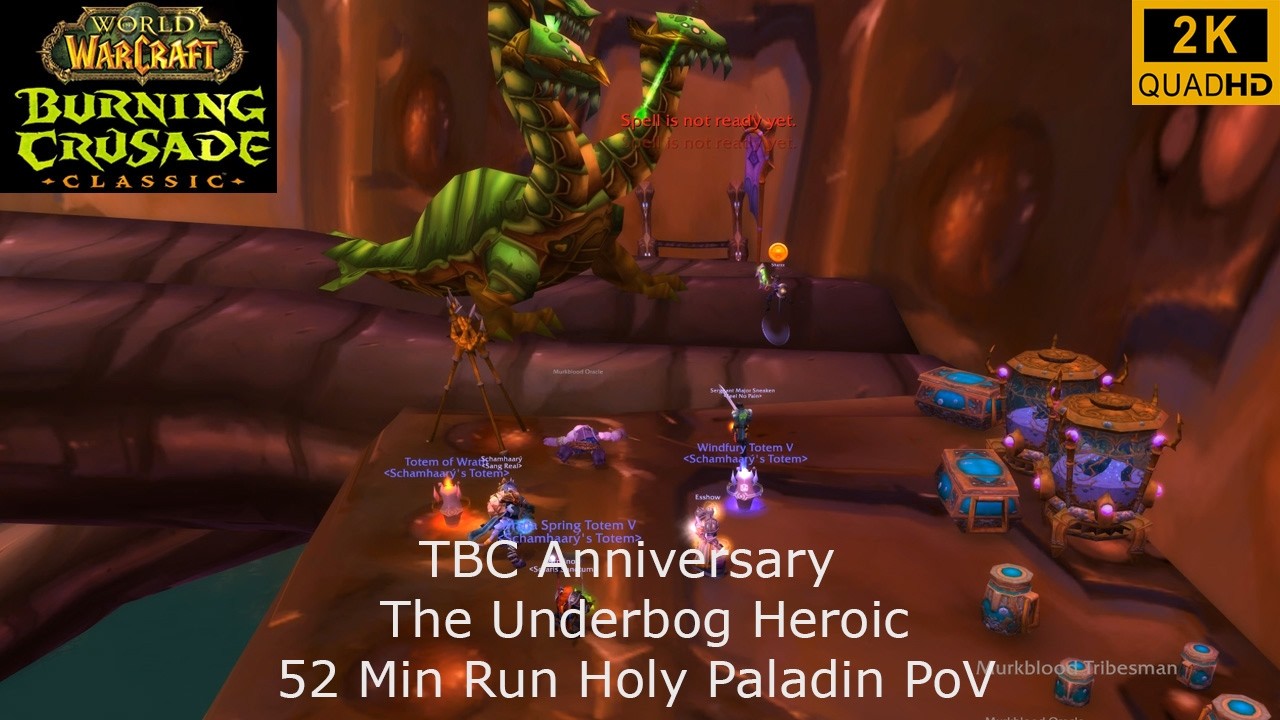 WoW TBC Anniversary | The Underbog Heroic 52 Min Run | Holy Paladin PoV | 2K