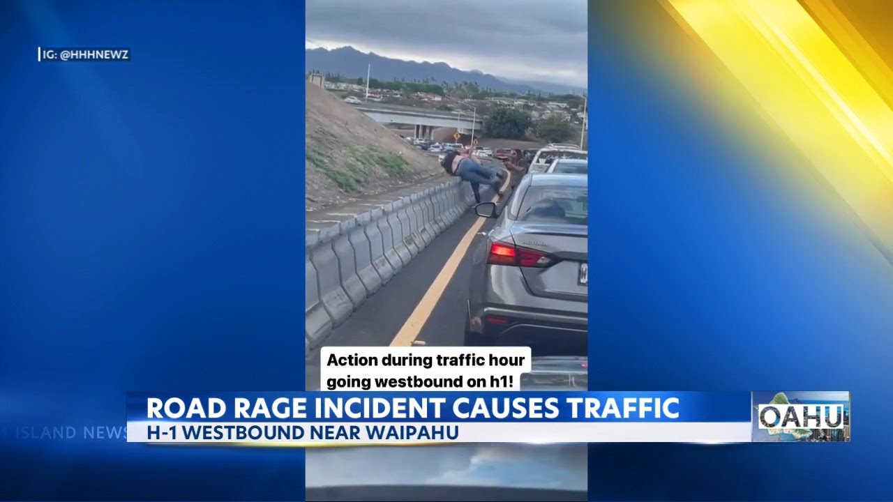 Apparent road rage incident to blame for traffic jam on H-1 near Waipahu on Thursday