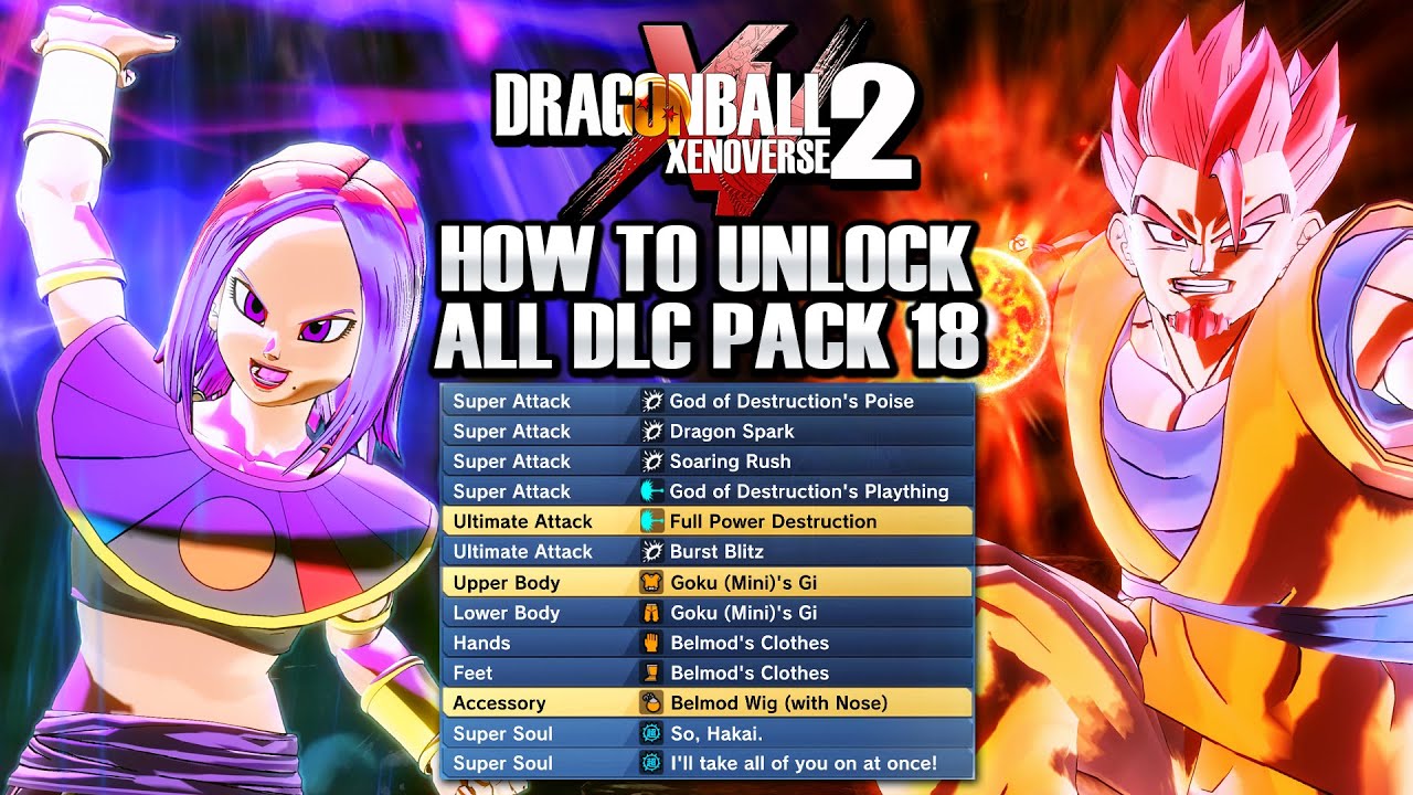(FREE DLC 18) How To Unlock EVERYTHING New & Hidden! - Xenoverse 2 ALL CAC Skills, Costumes & Auras!