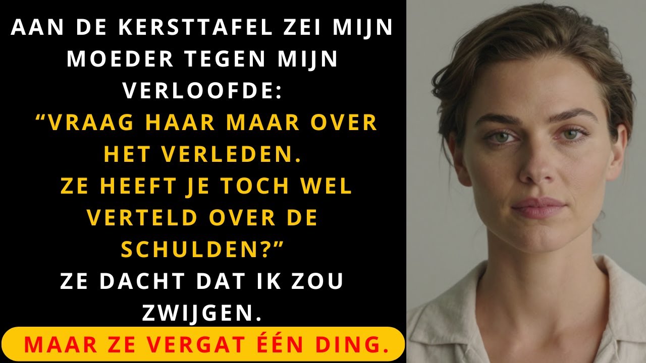 Met kerst zei mijn moeder tegen mijn verloofde:‘Vraag haar maar over het verleden.’ Ik stond op...