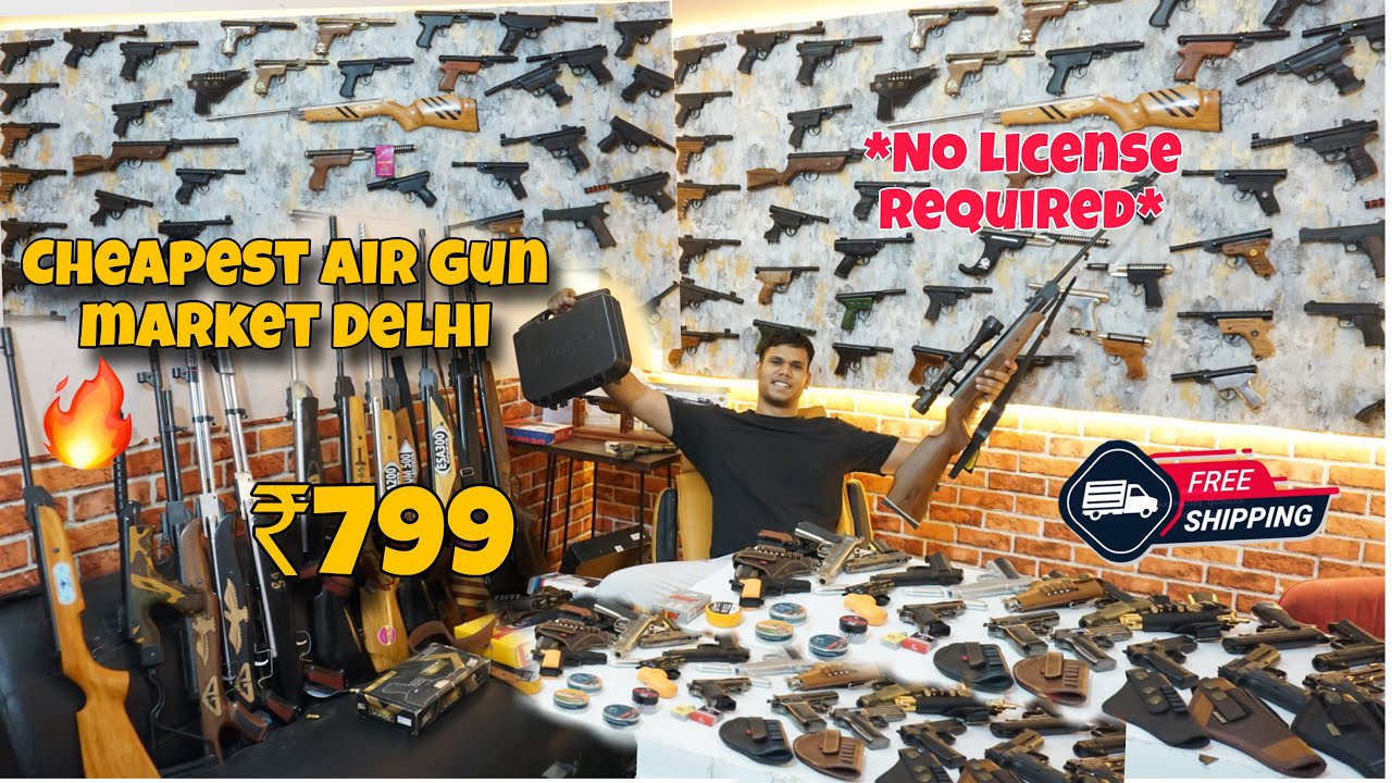 Cheapest Air Gun Market in Delhi | Air Pistol, 9mm Cork Gun, Lighter Gun, Air Rifle | Starting ₹799