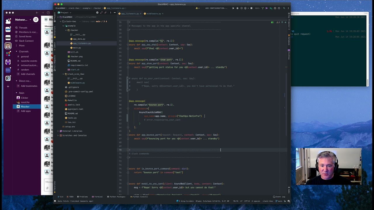 Role Based Access Control for Slack-Bolt Apps (Python)