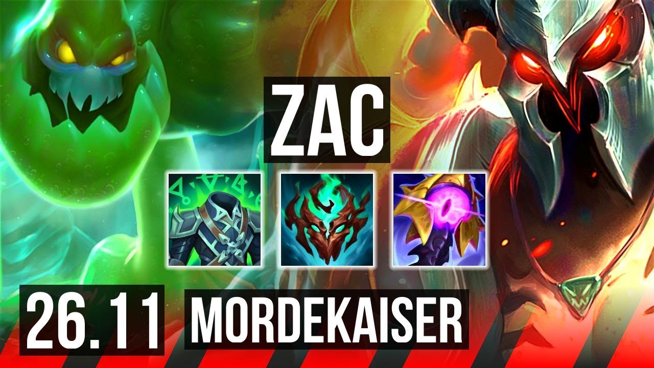 ZAC vs MORDEKAISER (TOP) | 37K damage | EUNE Master | 26.11
