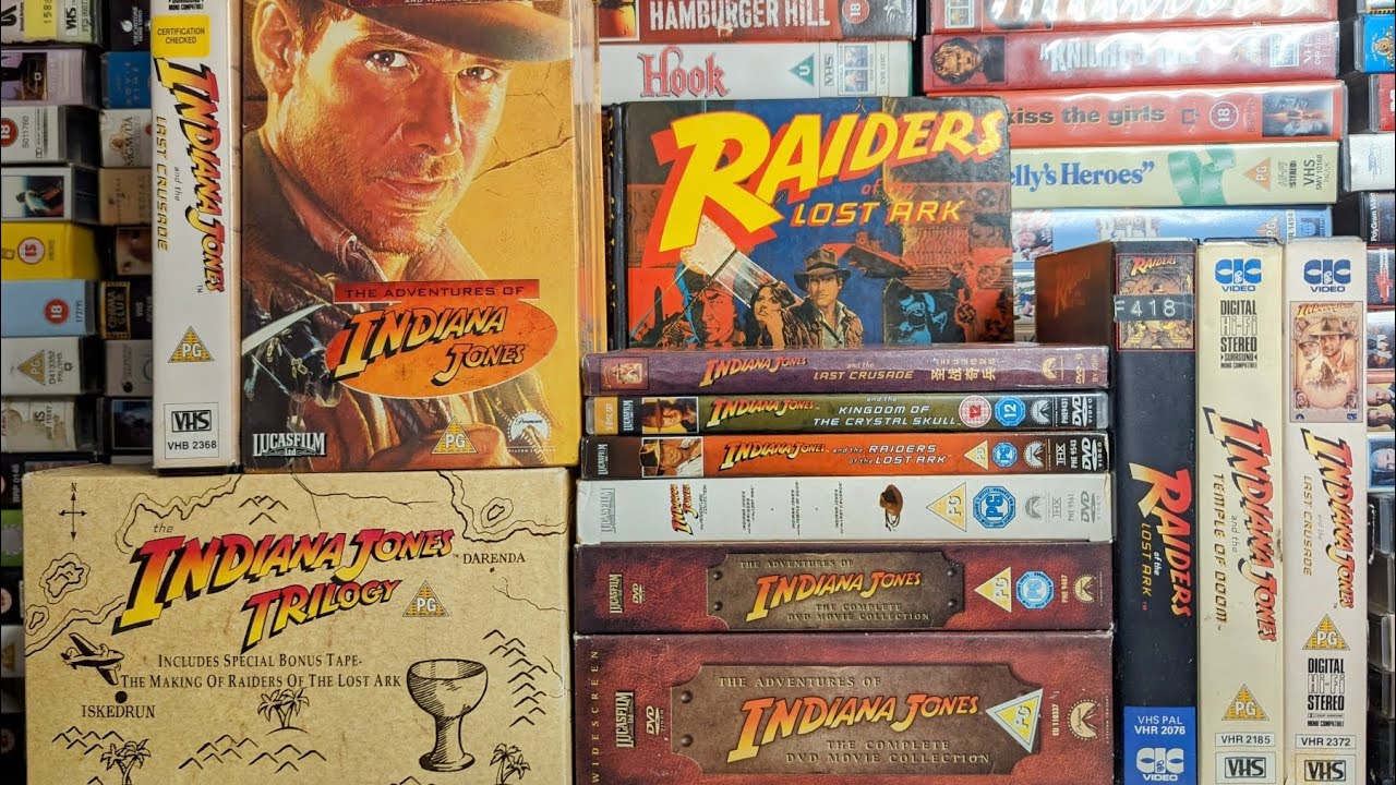 My Collection of Indiana Jones Films On Physical Media