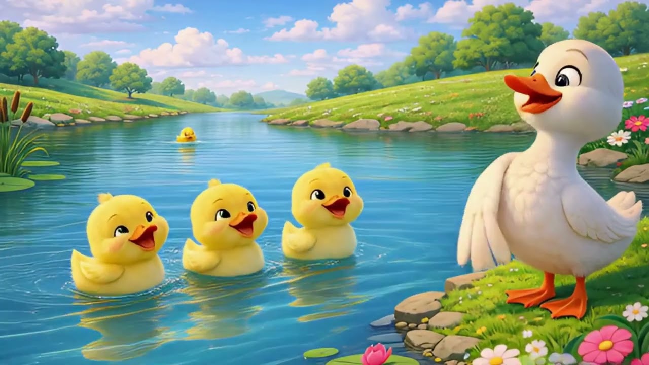 Five Little Ducks 🦆 | Fun Counting Song for Kids | 3D Animated Nursery Rhyme