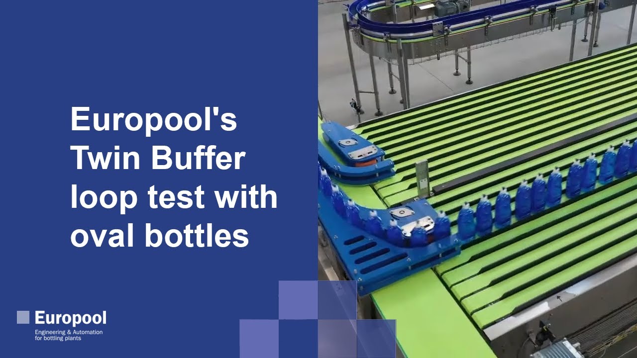 Europool's Twin Buffer loop test with oval bottles