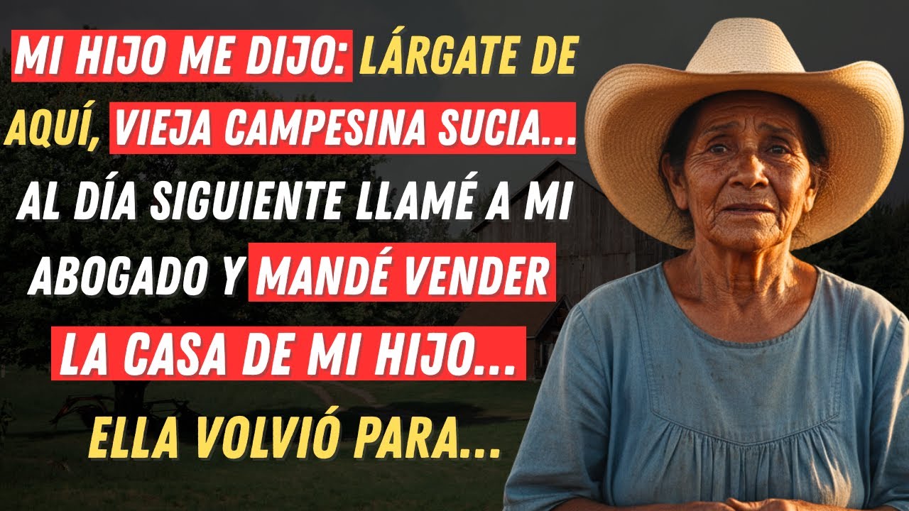 Mi hijo me llamó “vieja campesina sucia”… al día siguiente vendí su casa como venganza