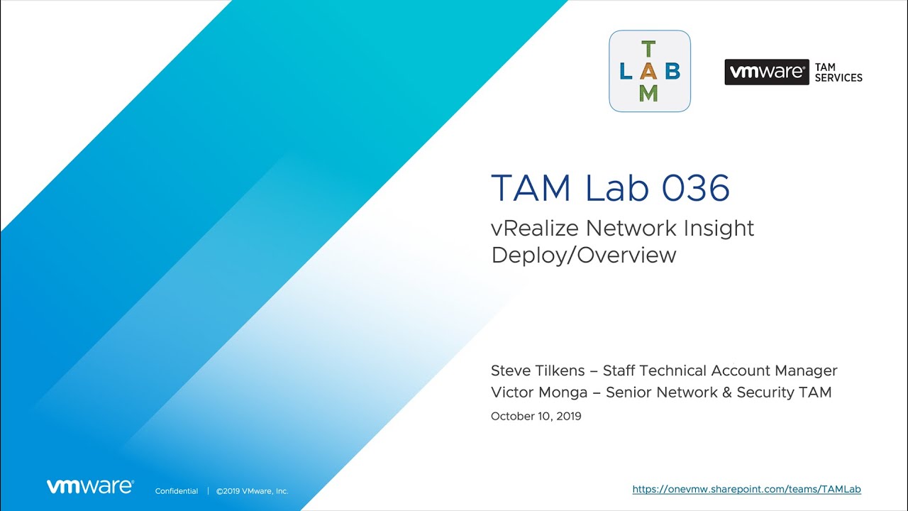 TAM Lab 036 - vRealize Network Insight Deploy/Overview