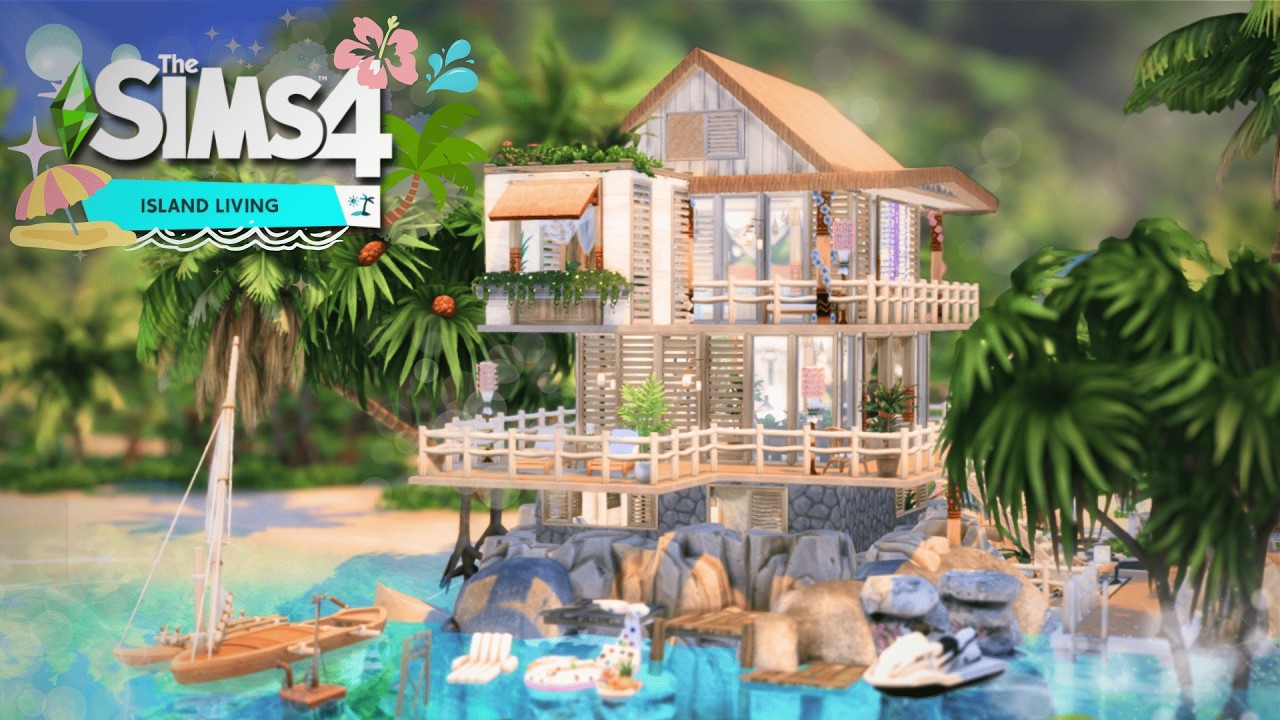 The Sims 4 Island Living | Paradise Island 🫧🪸 | บ้านหลังนี้สร้างด้วยภาค Island Living ครั้งที่ 2🏝️