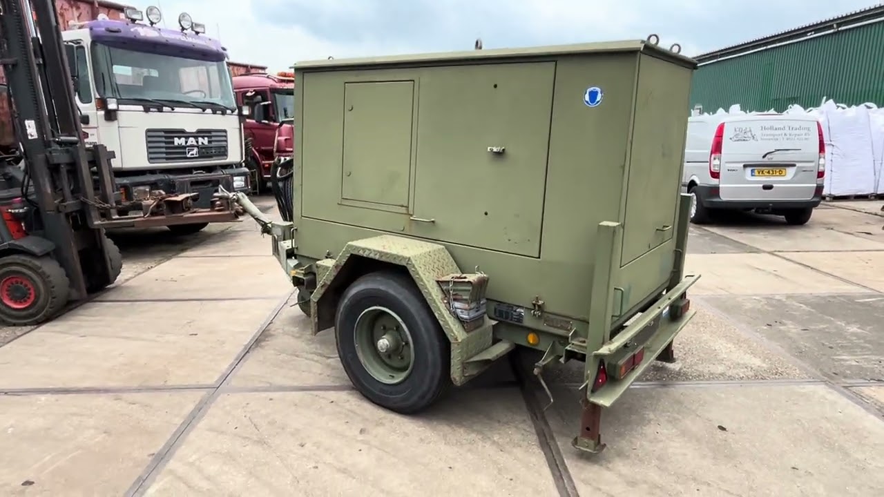 1 Generator set 25 kva op aanhanger Bosch Deutz F4L912