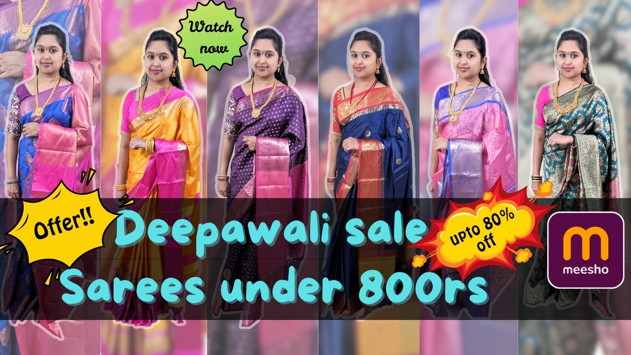 ದೀಪಾವಳಿ ಹಬ್ಬಕ್ಕೆ rich look ಕೊಡುವ affordable ಸೀರೆಗಳು... 😍| Starting from 400rs