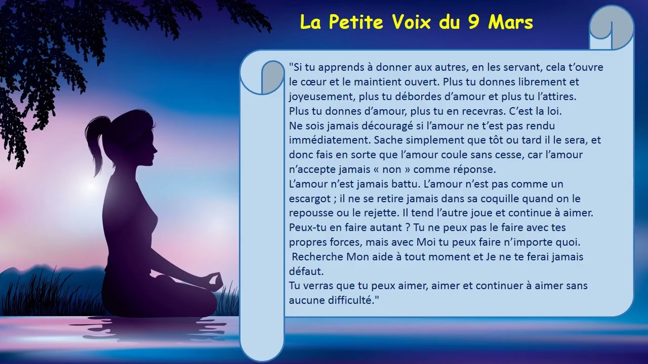 La Petite Voix Enchantée du  9 Mars