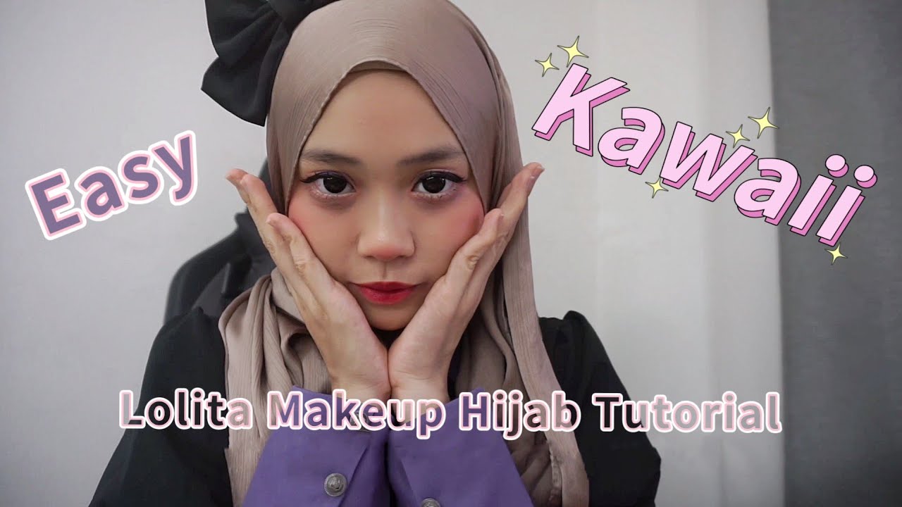 Easy Kawaii Lolita Makeup & Hijab Tutorial
