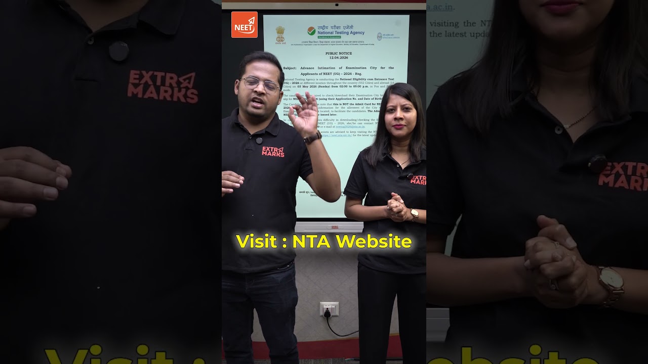 NEET 2026 City Intimation Slip OUT 🚨 Check Your Exam City NOW!