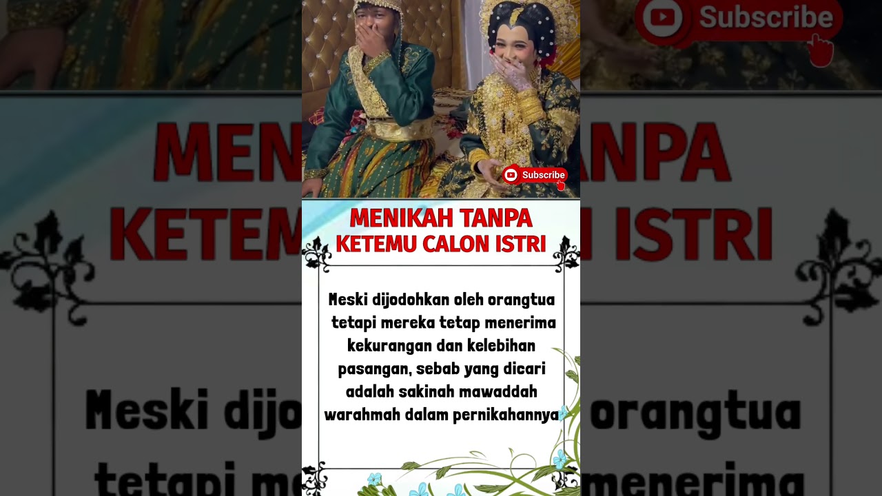 MENIKAH TANPA KETEMU #suami #istri #suamiistri #keluarga #rumahtangga #pernikahan #edukasi #quotes