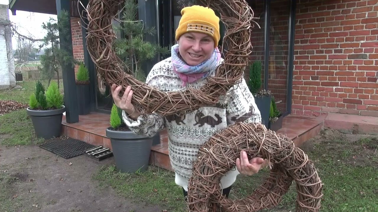 Świąteczna Aranżacja ganku / Robię girlandę.