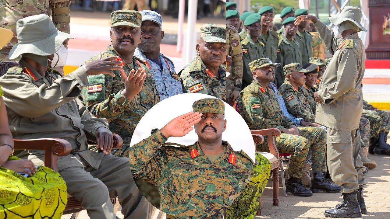 Gen Muhoozi and Museveni meet at UPDF Basic Military Training School, Kaweweta, to commission 498