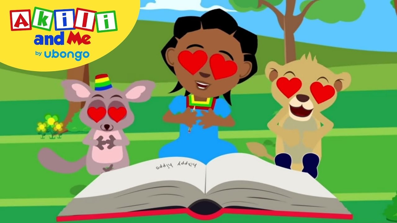 STORYTIME: A Book For Happy Hippo | New Words with Akili and Me | African Educational Cartoons