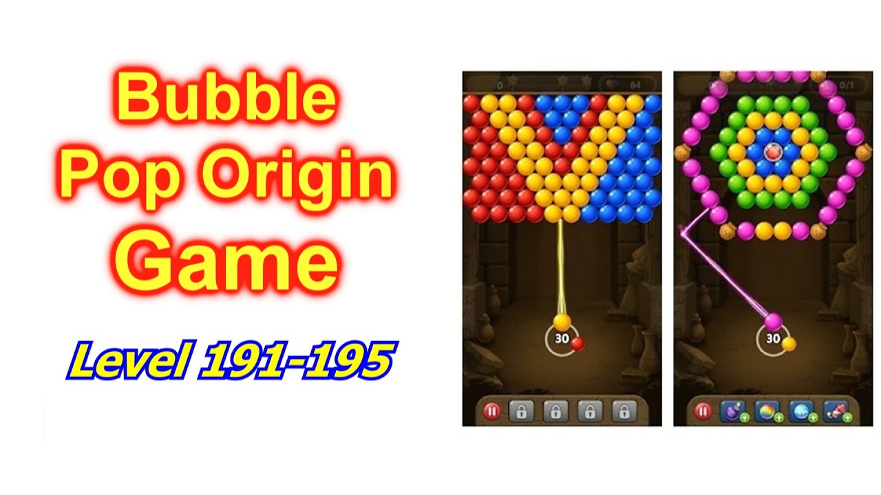 Игра Bubble Pop Origin, уровни 191-195. Вы не сможете пройти эту игру.