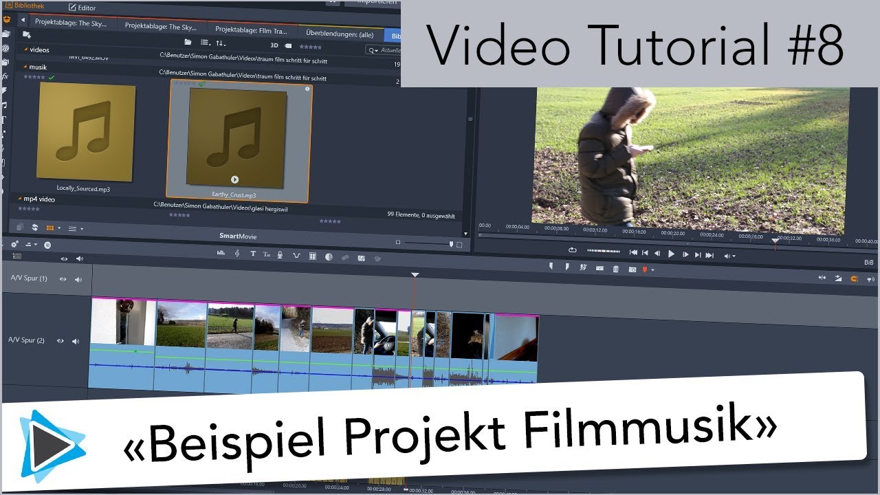 Audio und Musik Beispiel Projekt Unfall Szene Pinnacle Studio 21 Video Tutorial Deutsch Teil 3