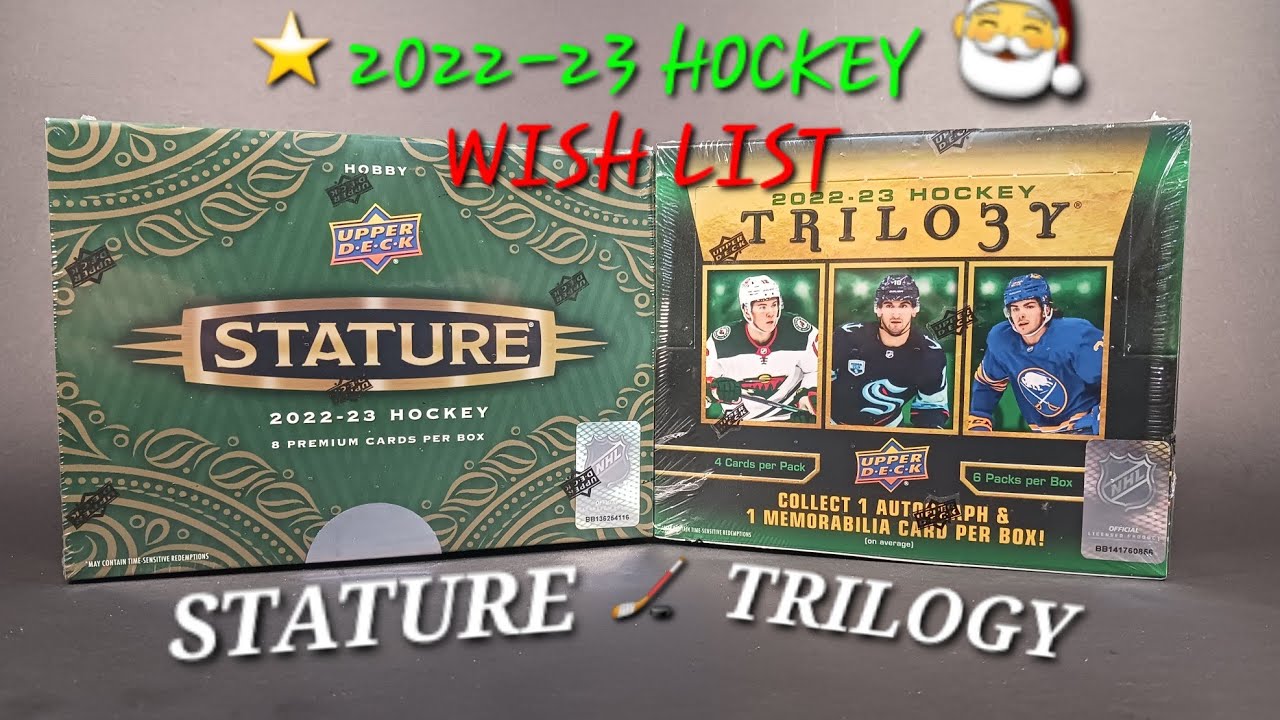 🏒 IT'S LOOKING LIKE A GREEN CHRISTMAS 🌲 2022-23 UPPER DECK STATURE & TRILOGY BOX BREAKS #hockeycards