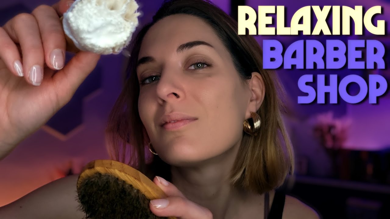 ASMR Relaxing Barbershop Shave ✂️ Hot Towel, Beard Brushing & Personal Care Roleplay