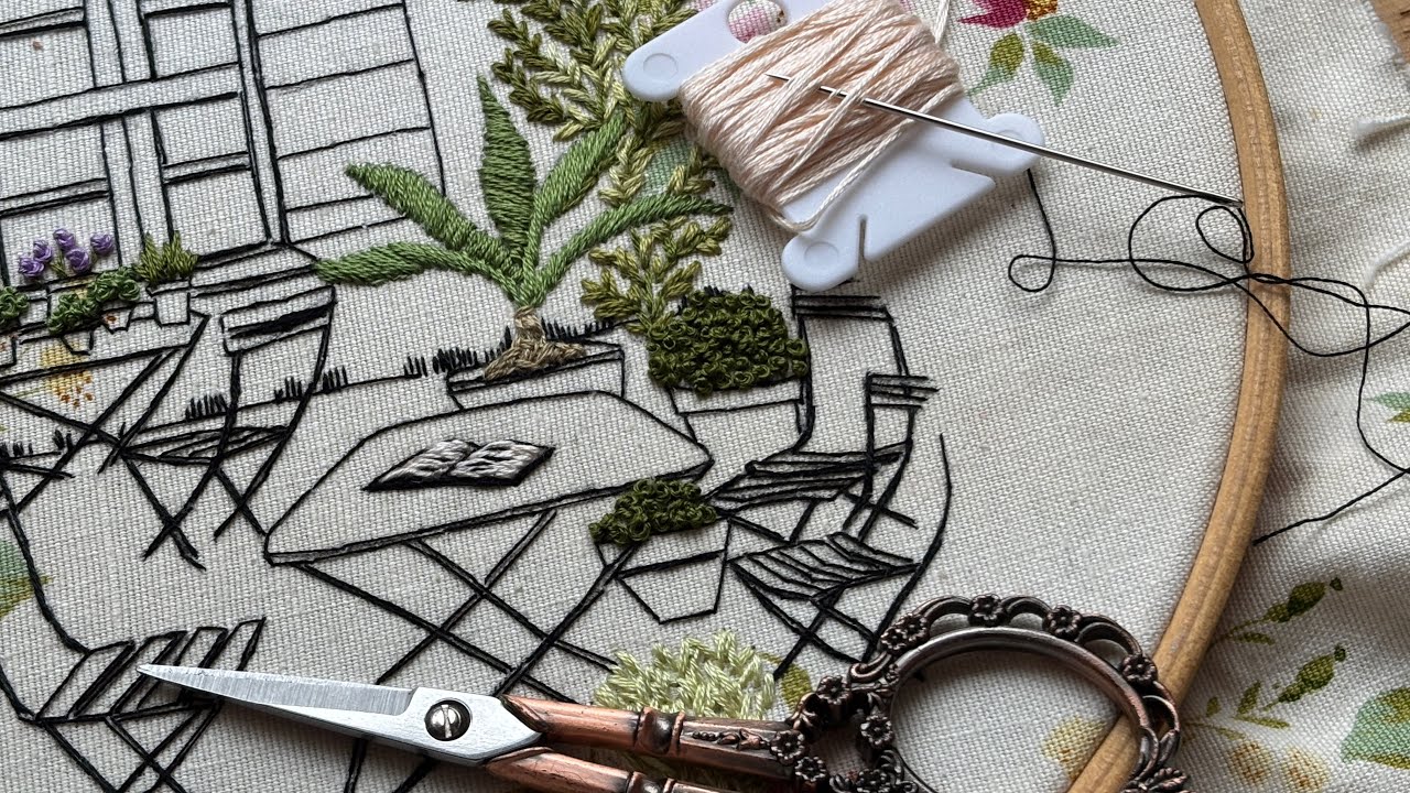 Embroidery Stitch & Chat: Thread-paint a miniature book