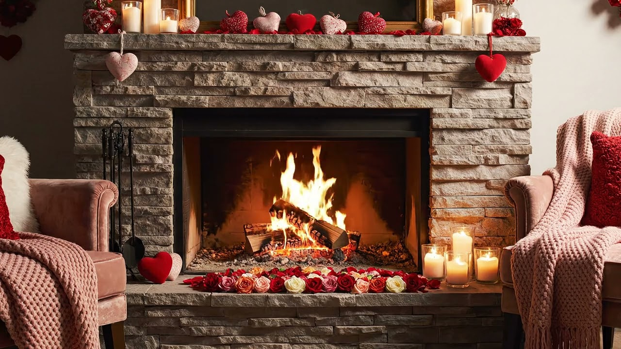 3 Hours Fireplace & Soft Piano for Deep Sleep, Mood Boost, Stress Relief & Meditation
