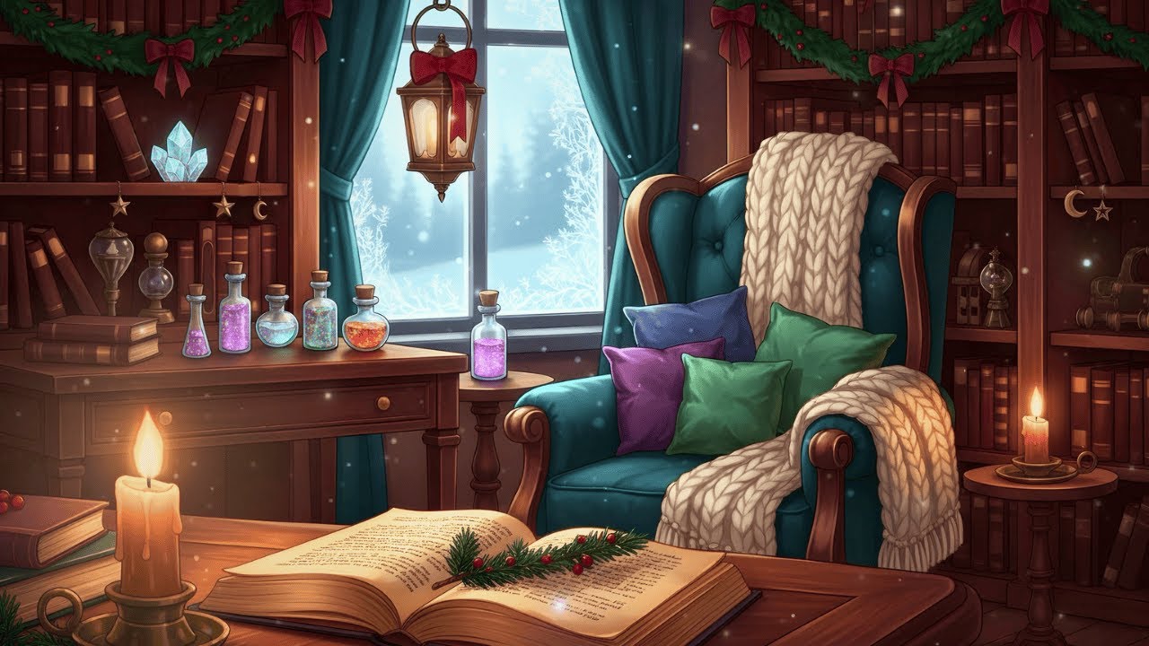 Witch Study Library ✨ Fantasy Lofi Music 📚 Cozy Lofi Reading Study Music