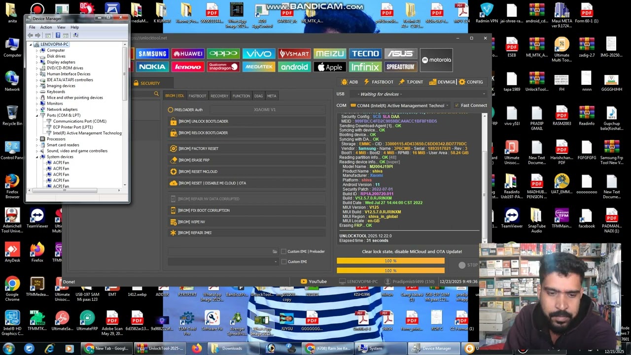 Poco m2 Frp Bypass mi Account New method ! One click Unlock Tool