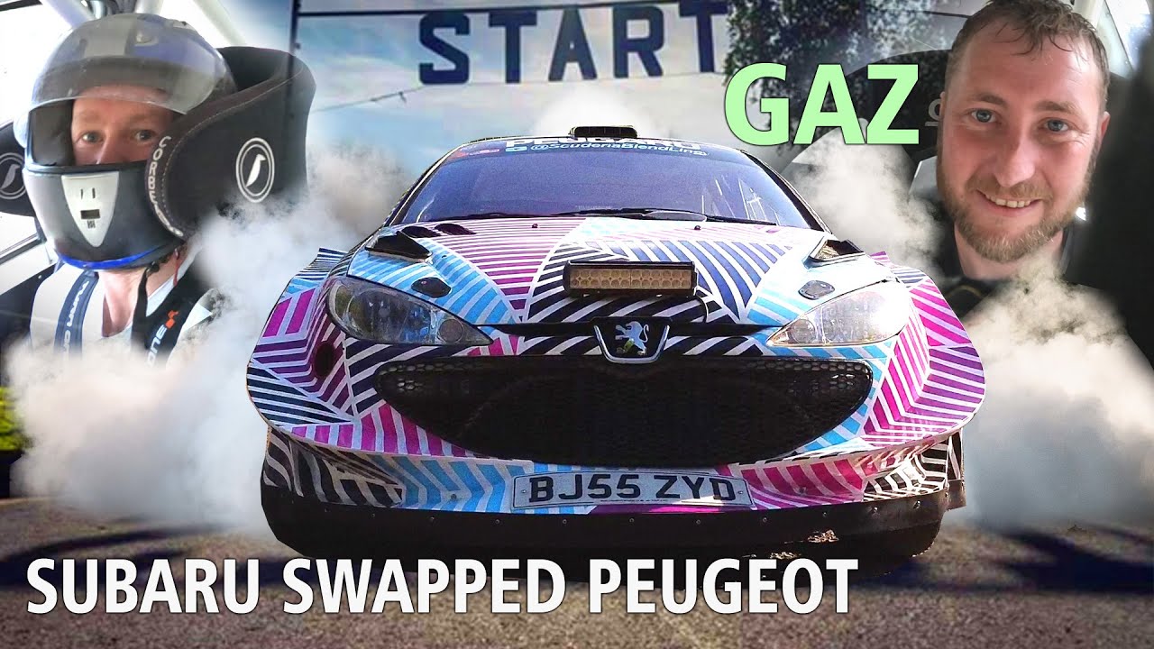 I SURPRISED SUBSCRIBER GAZ WITH TYRE SHREDDING LAUNCH IN SUBARU SWAPPED PEUGEOT