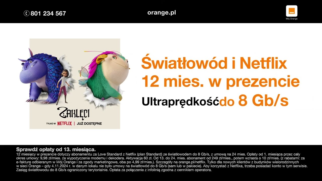 Orange Światłow&oacute;d, z telewizją i Netflixem na Święta