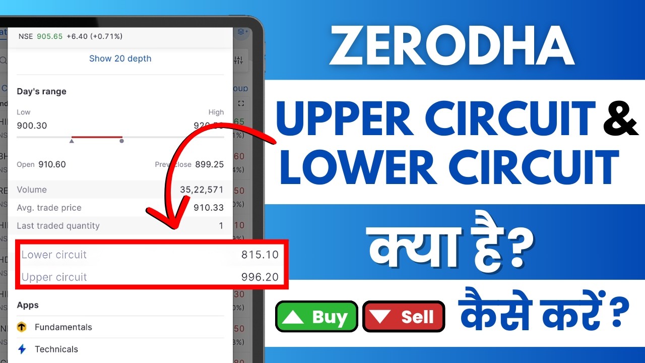 Upper Circuit and Lower Circuit in Share Market - Upper Circuit me Share Kaise Kharide Zerodha