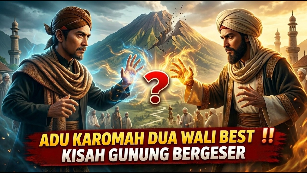 ADU KAROMAH DUA WALI BESAR ❗❗ Kisah Gunung Bergeser antara Sunan Gunung Jati dan Syekh Maghribi