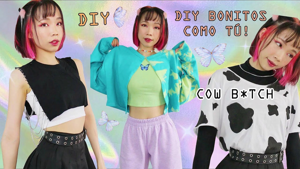 ✨3 DIY FÁCILES DE ROPA VIEJA A ROPA DE MODA 💁🏻‍♀️ BASIC TO AESTHETIC