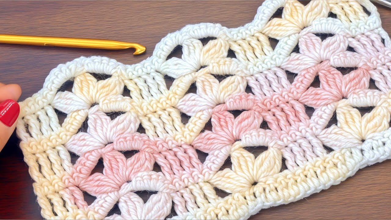 Beautiful Crochet Stitch for baby blanket …Step by step crochet tutorial, FREE CROCHET PATTERN