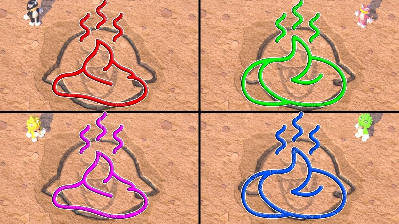 【マリオパーティ スーパースターズ】ミニゲーム ネココスチューム バトルロザリーナ、ピーチ、マリオ、ルイージが激闘 (マスター難易度CPU)