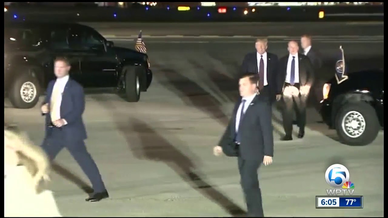 President Trump arrives in Palm Beach County for Thanksgiving