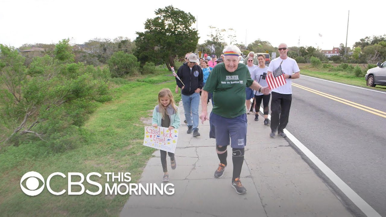 95-year-old WWII vet crossing U.S. to raise money for Navy ship