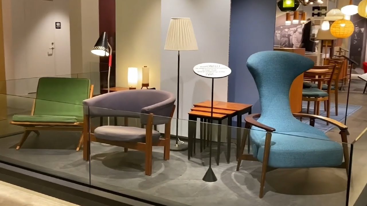 Historical IKEA furniture exhibited at the IKEA museum in Älmhult, Sweden