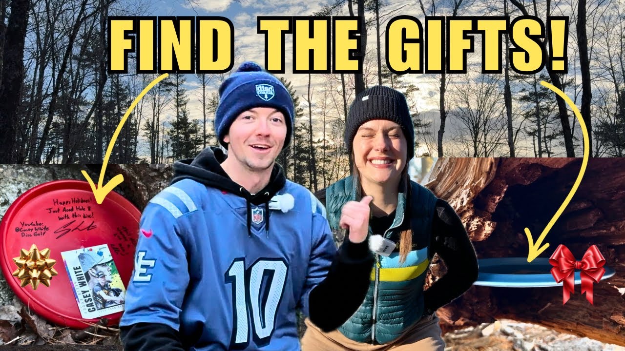 HIDING GIFTS ON THE COURSE!!! (Holiday Vlog)