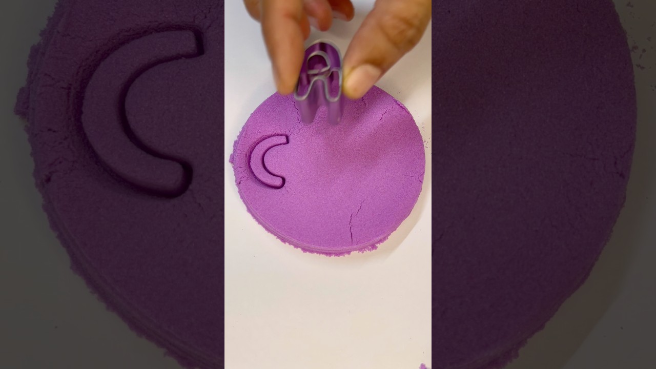 Purple Kinetic Sand CARE Stamping 💜 | Super Satisfying ASMR ✨