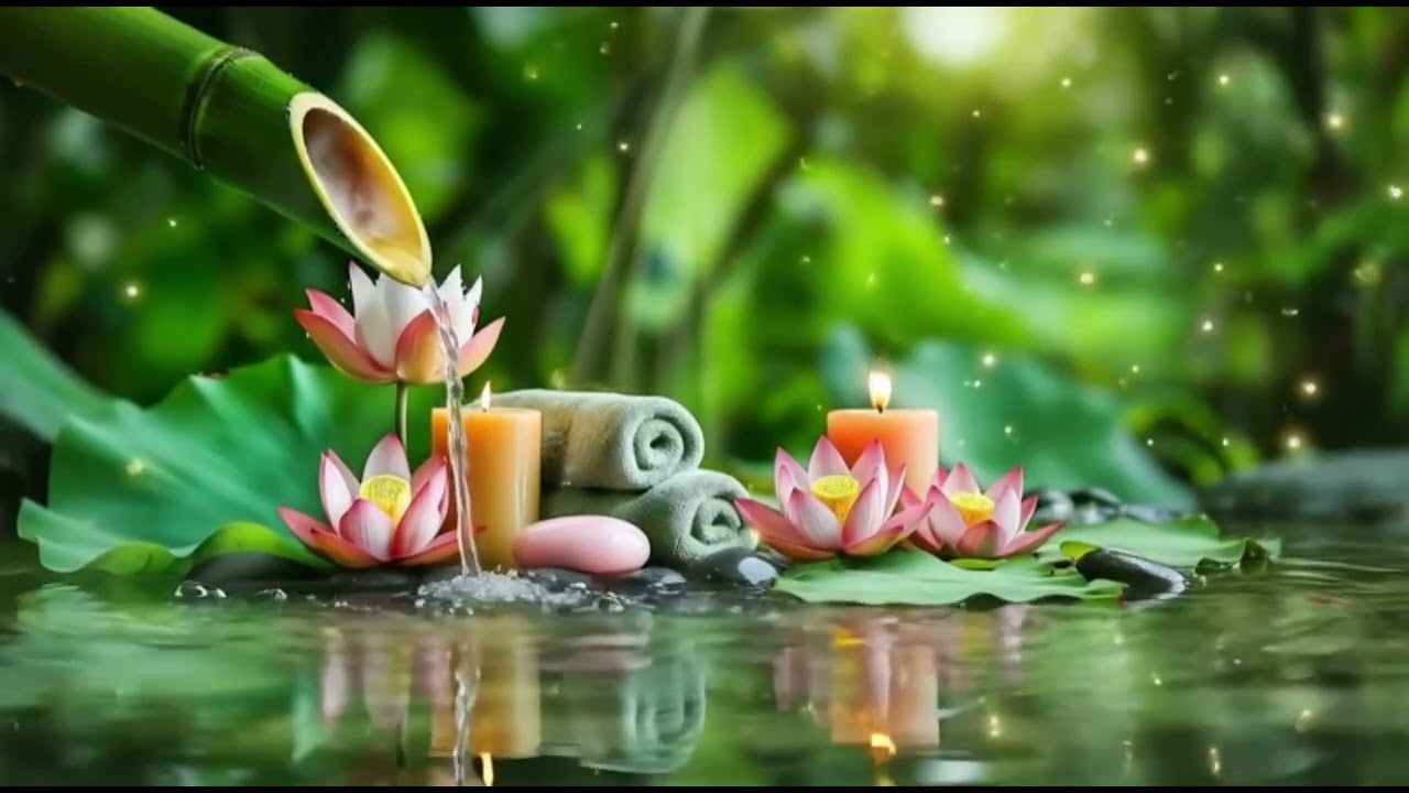 Relaxing Sleep + Bamboo Water  Deep Healing, Meditation, Mind Body, Deep Sleep